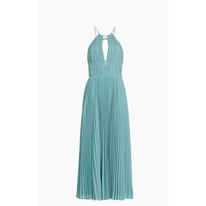 Jonathan Simkhai Carli Plissé Pleated Halter Maxi Dress Size 4 NEW